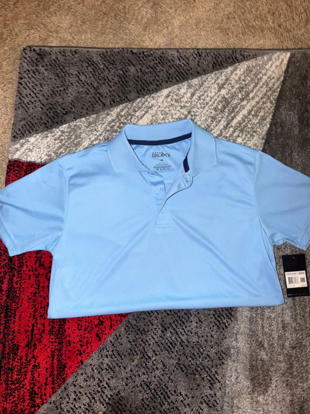 Galaxy By Harvic Light Blue Men's Polo